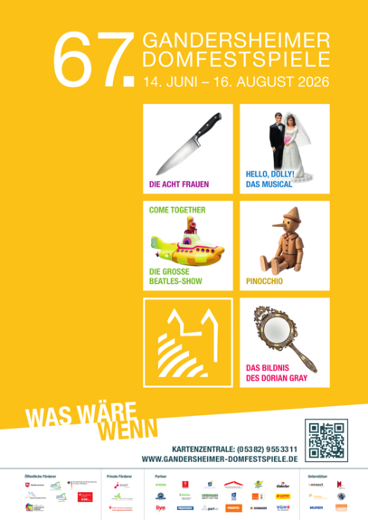 [Translate to Deutsch:] Gandersheimer Domfestspiele Spielzeitplakat 2026